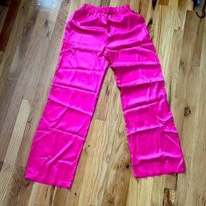 Pink pajamas two pieces silky material